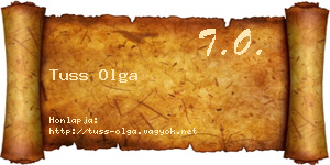 Tuss Olga névjegykártya
