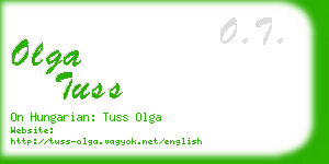 olga tuss business card